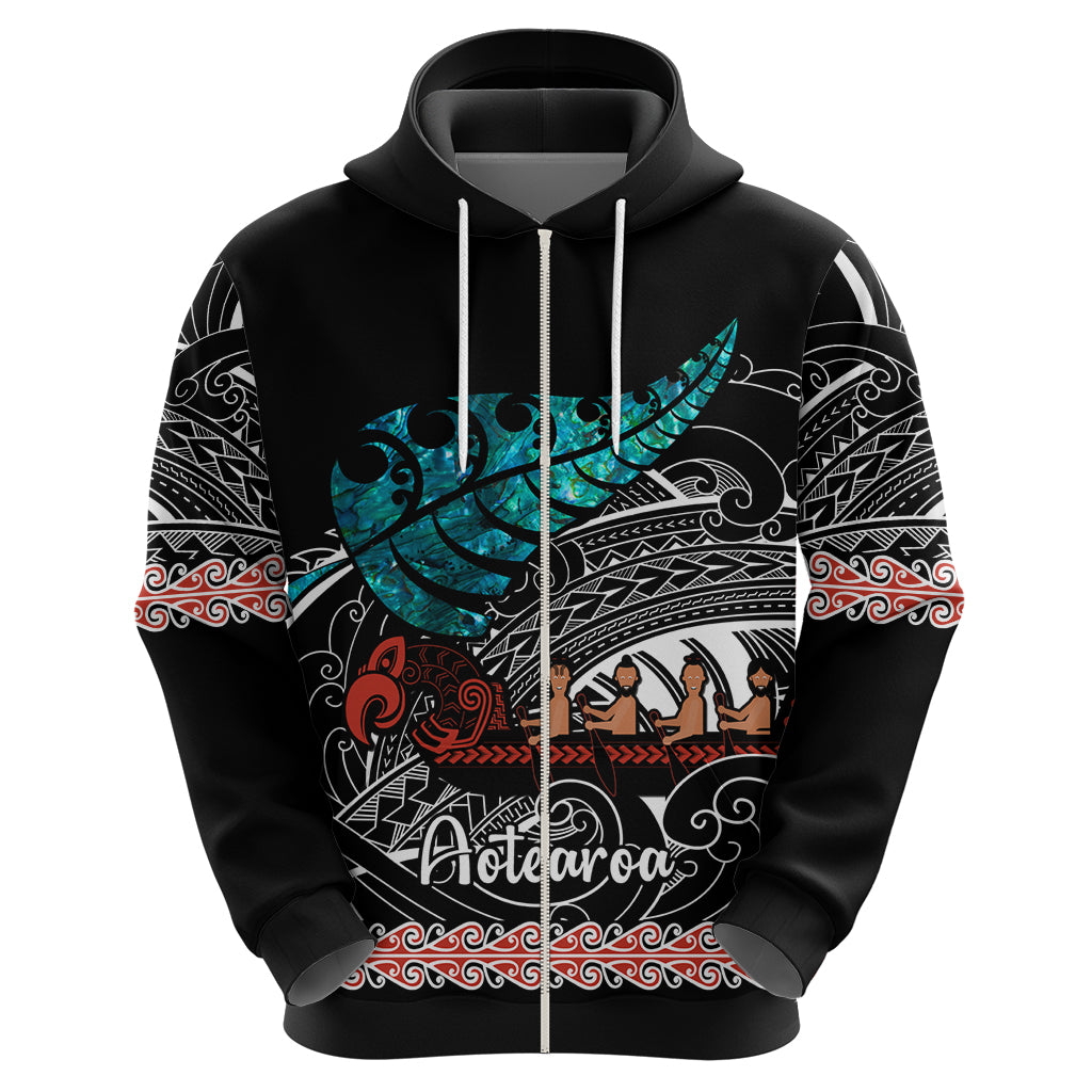 personalised-new-zealand-waka-hoodie-aotearoa-maori-silver-fern-pattern