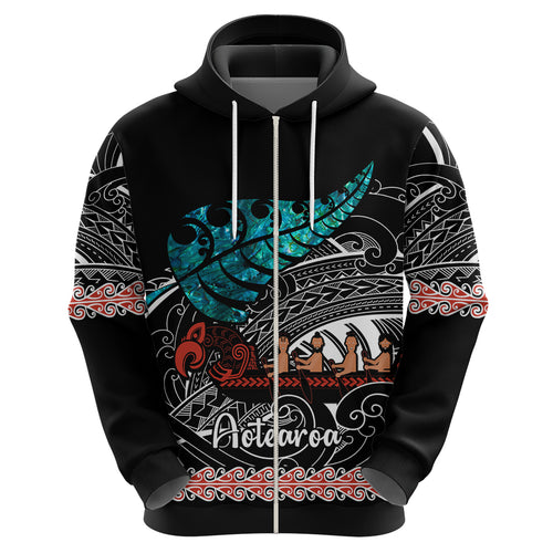 personalised-new-zealand-waka-hoodie-aotearoa-maori-silver-fern-pattern