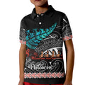 personalised-new-zealand-waka-kid-polo-shirt-aotearoa-maori-silver-fern-pattern
