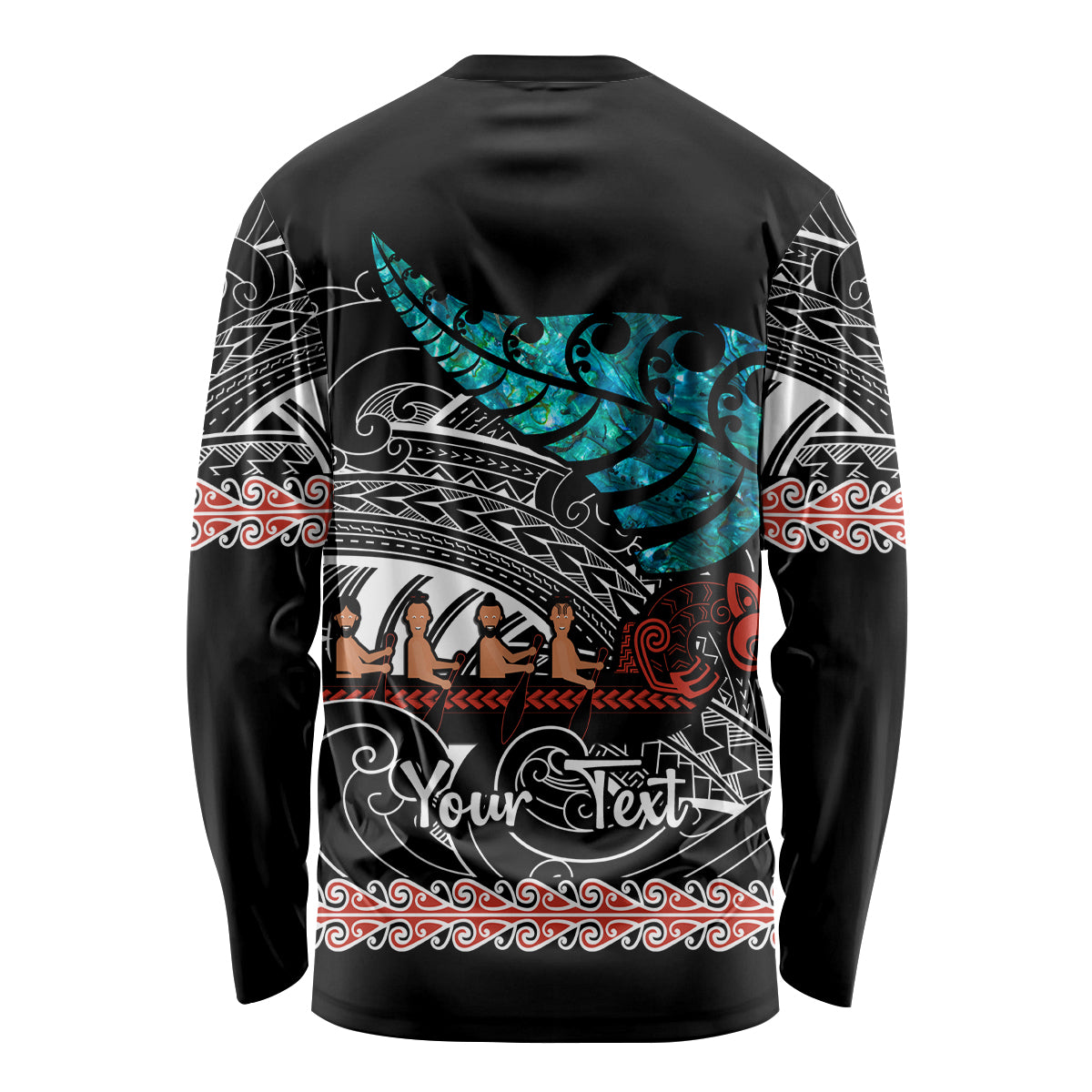 personalised-new-zealand-waka-long-sleeve-shirt-aotearoa-maori-silver-fern-pattern