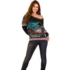 personalised-new-zealand-waka-off-shoulder-sweater-aotearoa-maori-silver-fern-pattern