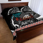 personalised-new-zealand-waka-quilt-bed-set-aotearoa-maori-silver-fern-pattern
