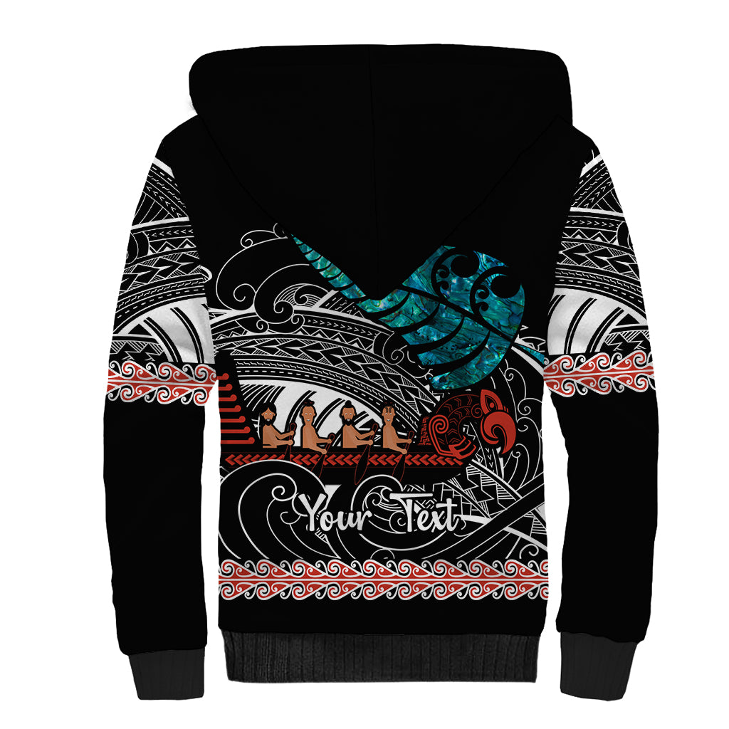 personalised-new-zealand-waka-sherpa-hoodie-aotearoa-maori-silver-fern-pattern