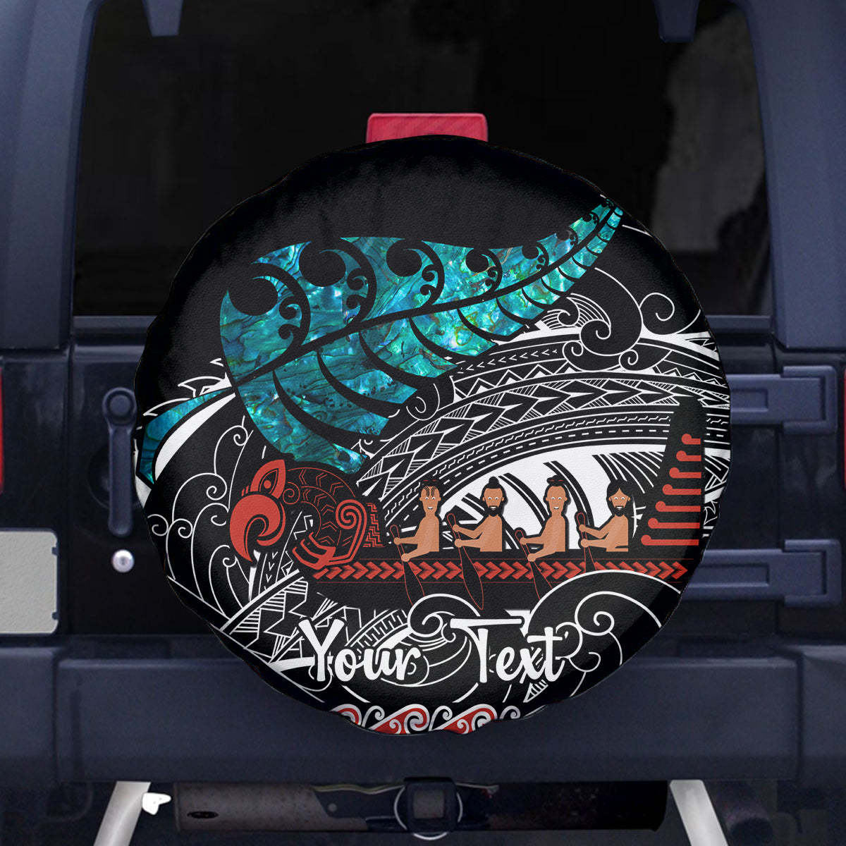 personalised-new-zealand-waka-spare-tire-cover-aotearoa-maori-silver-fern-pattern