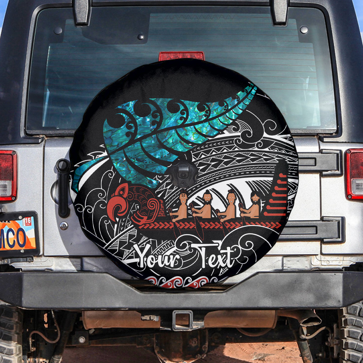 personalised-new-zealand-waka-spare-tire-cover-aotearoa-maori-silver-fern-pattern