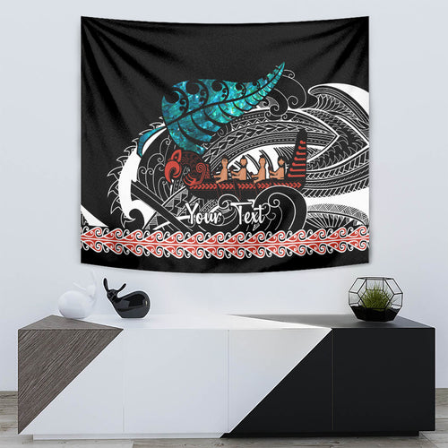 personalised-new-zealand-waka-tapestry-aotearoa-maori-silver-fern-pattern