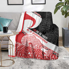 Toitu Te Tiriti Me Te Whakaputanga Blanket Maori Wahaika With Haka Face
