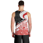Toitu Te Tiriti Me Te Whakaputanga Men Tank Top Maori Wahaika With Haka Face