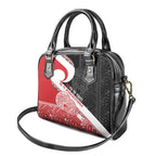 Toitu Te Tiriti Me Te Whakaputanga Shoulder Handbag Maori Wahaika With Haka Face