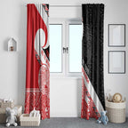 Toitu Te Tiriti Me Te Whakaputanga Window Curtain Maori Wahaika With Haka Face