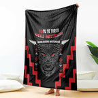 Toitu Te Tiriti Mana Maori Motuhake Blanket Aotearoa Haka Face Mix Poutama Art