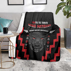 Toitu Te Tiriti Mana Maori Motuhake Blanket Aotearoa Haka Face Mix Poutama Art