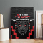 Toitu Te Tiriti Mana Maori Motuhake Canvas Wall Art Aotearoa Haka Face Mix Poutama Art