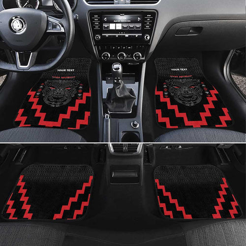 Toitu Te Tiriti Mana Maori Motuhake Car Mats Aotearoa Haka Face Mix Poutama Art