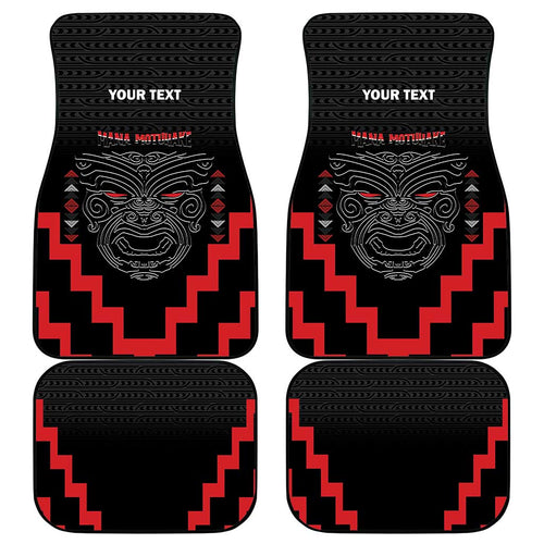 Toitu Te Tiriti Mana Maori Motuhake Car Mats Aotearoa Haka Face Mix Poutama Art