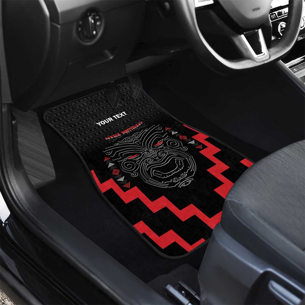 Toitu Te Tiriti Mana Maori Motuhake Car Mats Aotearoa Haka Face Mix Poutama Art