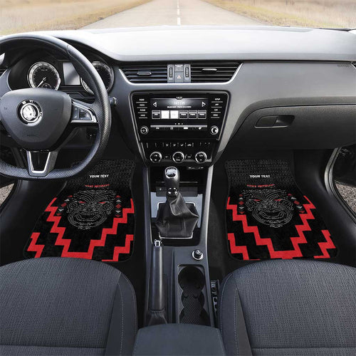 Toitu Te Tiriti Mana Maori Motuhake Car Mats Aotearoa Haka Face Mix Poutama Art