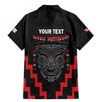Personalised Toitu Te Tiriti Mana Maori Motuhake Family Matching Mermaid Dress and Hawaiian Shirt Aotearoa Haka Face Mix Poutama Art