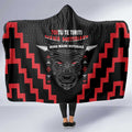 Toitu Te Tiriti Mana Maori Motuhake Hooded Blanket Aotearoa Haka Face Mix Poutama Art
