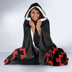 Toitu Te Tiriti Mana Maori Motuhake Hooded Blanket Aotearoa Haka Face Mix Poutama Art