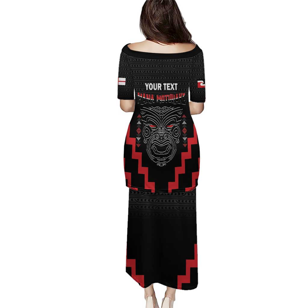 Personalised Toitu Te Tiriti Mana Maori Motuhake Puletasi Aotearoa Haka Face Mix Poutama Art