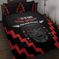 Toitu Te Tiriti Mana Maori Motuhake Quilt Bed Set Aotearoa Haka Face Mix Poutama Art