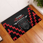 Toitu Te Tiriti Mana Maori Motuhake Rubber Doormat Aotearoa Haka Face Mix Poutama Art