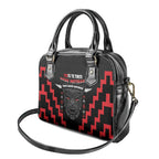 Toitu Te Tiriti Mana Maori Motuhake Shoulder Handbag Aotearoa Haka Face Mix Poutama Art