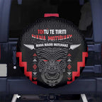 Toitu Te Tiriti Mana Maori Motuhake Spare Tire Cover Aotearoa Haka Face Mix Poutama Art