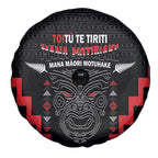 Toitu Te Tiriti Mana Maori Motuhake Spare Tire Cover Aotearoa Haka Face Mix Poutama Art