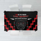 Toitu Te Tiriti Mana Maori Motuhake Tablecloth Aotearoa Haka Face Mix Poutama Art