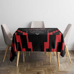 Toitu Te Tiriti Mana Maori Motuhake Tablecloth Aotearoa Haka Face Mix Poutama Art