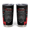 Toitu Te Tiriti Mana Maori Motuhake Tumbler Cup Aotearoa Haka Face Mix Poutama Art