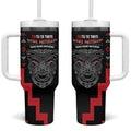 Toitu Te Tiriti Mana Maori Motuhake Tumbler With Handle Aotearoa Haka Face Mix Poutama Art