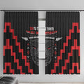 Toitu Te Tiriti Mana Maori Motuhake Window Curtain Aotearoa Haka Face Mix Poutama Art