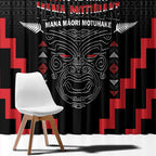 Toitu Te Tiriti Mana Maori Motuhake Window Curtain Aotearoa Haka Face Mix Poutama Art