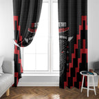 Toitu Te Tiriti Mana Maori Motuhake Window Curtain Aotearoa Haka Face Mix Poutama Art