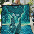 Personalised New Zealand Waitangi Day Quilt Hei Tiki With Maori Waka - Whakarare Pattern
