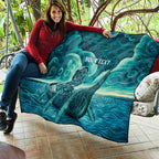 Personalised New Zealand Waitangi Day Quilt Hei Tiki With Maori Waka - Whakarare Pattern