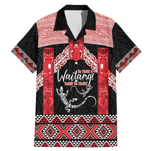 Toitu Te Tiriti O Waitangi Family Matching Mermaid Dress and Hawaiian Shirt Maori Wharenui With Taniko Motifs