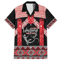 Toitu Te Tiriti O Waitangi Family Matching Short Sleeve Bodycon Dress and Hawaiian Shirt Maori Wharenui With Taniko Motifs