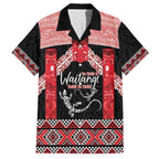 Toitu Te Tiriti O Waitangi Family Matching Short Sleeve Bodycon Dress and Hawaiian Shirt Maori Wharenui With Taniko Motifs