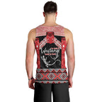 Toitu Te Tiriti O Waitangi Men Tank Top Maori Wharenui With Taniko Motifs