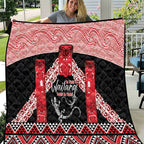 Toitu Te Tiriti O Waitangi Quilt Maori Wharenui With Taniko Motifs