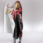 New Zealand 1840 Waitangi Day Hooded Blanket Aotearoa Haka Mask - Red Version
