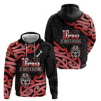 New Zealand 1840 Waitangi Day Hoodie Aotearoa Haka Mask - Red Version