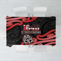 New Zealand 1840 Waitangi Day Tablecloth Aotearoa Haka Mask - Red Version
