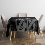 New Zealand 1840 Waitangi Day Tablecloth Aotearoa Haka Mask - Black Version
