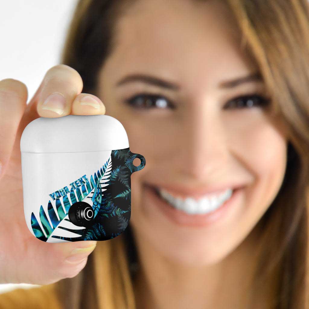 New Zealand Lawn Bowls Custom AirPods Case Aotearoa Silver Fern Paua Shell - Aussie Hoodie