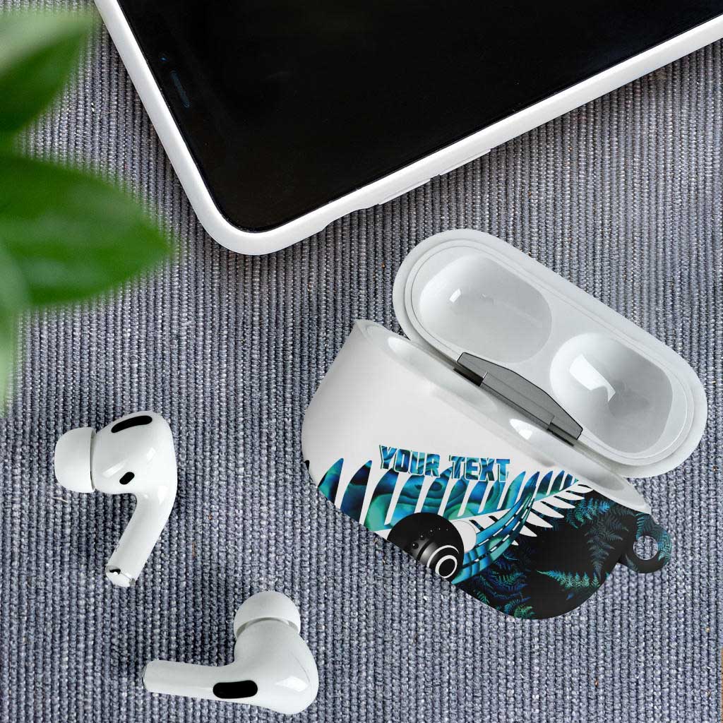 New Zealand Lawn Bowls Custom AirPods Case Aotearoa Silver Fern Paua Shell - Aussie Hoodie